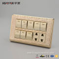 Latest superior quality 6 gang switch 2 socket